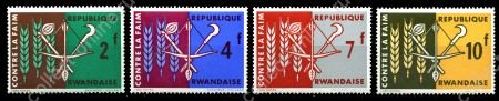 Руанда 1963 SC# 23-6 / Против голода / MNH OG VF/(**) / Символы