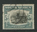 Южная Африка 1933-1948 гг. • GB# 64b • 5 sh. • осн. выпуск • повозка переселенцев (англ. язык) • Used F-VF