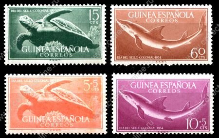Испанская Гвинея 1954 г. • Mi# 303-306 • Морская фауна • полн. серия • MNH OG VF