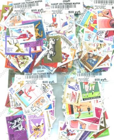 Спорт • Набор 100 разных марок всего мира • Used(фг) VF