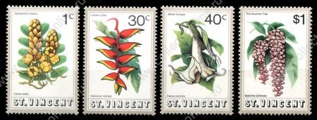 Сент-Винсент 1972 г. • Sc# 337-40 • 1 c. - $1 • цветущие растения • полн. серия • MNH OG VF