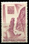 Сен-Пьер и Микелон 1947 г. • Iv# 327 • 40 c. • осн. выпуск • скала Лэнглейд • MNH OG VF