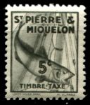 Сен-Пьер и Микелон 1938 г. • Iv# TT32 • 5 c. • треска • служебный выпуск • MNH OG VF