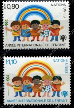 ООН Женева 1979г. SC# 84-5 • Год ребенка • MNH OG VF