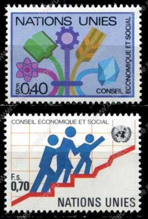 ООН Женева 1980г. SC# 96-7 • Социальные программы ООН • MNH OG VF