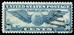 США 1939 г. • SC# C24 • 30 c. • земной шар с крыльями • авиапочта • Used F-VF ( кат.- $ 2 )