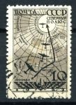 СССР 1938 г. • Сол# 583 • 10 коп. • Воздушная экспедиция на Сев. Полюс • Карта маршрута полета • Used VF