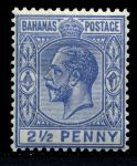 Багамы 1912-1919 гг. • Gb# 84 • 2½ d. • король Георг V • стандарт • MH OG XF ( кат. - £5 )