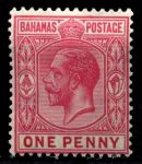 Багамы 1921-1937 гг. • Gb# 116 • 1d. • король Георг V • стандарт • MLH OG XF