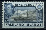 Фолклендские о-ва 1938-1950 гг. • Gb# 157 • 9 d. • основной выпуск • Полярное судно "Уильям Скорсби" • MH OG VF ( кат.- £ 28- )