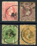 Греция 1885-1895 гг. • 4 старинные марки • голова Гермеса • Used F-VF