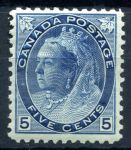 Канада 1898-1902 гг. • Sc# 79 • 5 c. • Королева Виктория • (выпуск с цифрами) • MH OG VF ( кат.- $220 )