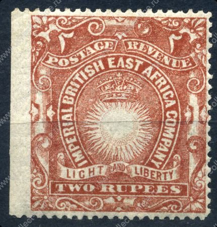 Британская восточная Африка • 1890-1895 гг. • GB# 16 • 2 r. • солнце в короне • пропуск перфорации • MH OG VF