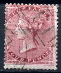 Великобритания 1855-1857 гг. • GB# 62a(SC# 22) • 4 d. • Королева Виктория • Used F-VF ( кат.- £425 )
