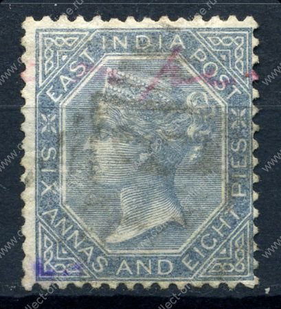 Индия 1867 г. • GB# 72 • 2a.8p. • Королева Виктория • стандарт • Used VF (кат.- £30 )
