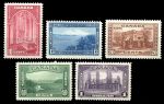 Канада 1938 г. • SC# 241-5 • 10 c. - $1 • Георг VI • основной выпуск • полн. серия • MLH OG VF ( кат.- $ 150 )