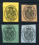 Испания 1855 г. • Mi# D5-8 • ½ oz. - 1 Lb. • королевский герб • служебный выпуск • полн. серия • Mint NG F-VF ( кат.- € 35 )