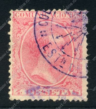 Испания 1889-1899 гг. • SC# 269 • 4 p. • Альфонсо XIII • стандарт • Used VF ( кат.- $ 50 )