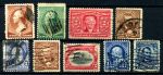 США • XIX-XX век • набор 9 разных старых марок • Used F-VF