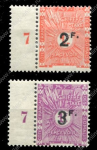 Берег Сомали 1927 г. • Iv# T9-10 • Служебные надпечатки • полн. серия • MNH OG XF ( кат.- € 25 )