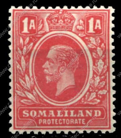 Сомалиленд 1921 г. • Gb# 74 • 1 d. • Георг V • стандарт • MLH OG XF ( кат.- £4 )