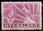Ньясаленд 1938-1944 гг. • GB# 135 • 4 d. • Георг VI • осн. выпуск • MH OG VF ( кат. - £3- )