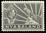 Ньясаленд 1938-1944 гг. • GB# 133 • 2 d. • Георг VI • осн. выпуск • MH OG VF ( кат. - £8- )