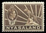 Ньясаленд 1938-1944 гг. • GB# 131 • 1 d. • Георг VI • осн. выпуск • MH OG VF ( кат. - £4 )