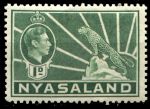 Ньясаленд 1938-1944 гг. • GB# 131a • 1 d. • Георг VI • осн. выпуск • MH OG VF
