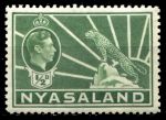 Ньясаленд 1938-1944 гг. • GB# 130 • ½ d. • Георг VI • осн. выпуск • MH OG VF