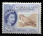 Сомалиленд 1953-1958 гг. • Gb# 146 • 2 sh. • Елизавета II основной выпуск • сомалийский голубь • MH OG VF ( кат. - £30- )