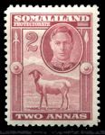 Сомалиленд 1938 г. • Gb# 95 • 2 a. • Георг VI основной выпуск • овца • MH OG VF ( кат. - £3- )