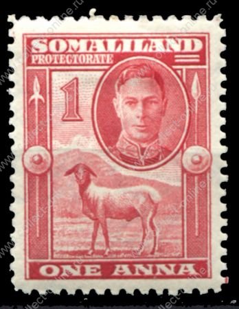 Сомалиленд 1938 г. • Gb# 94 • 1 a. • Георг VI основной выпуск • овца • MH OG VF ( кат. - £1.75- )