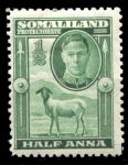 Сомалиленд 1938 г. • Gb# 93 • ½ a. • Георг VI основной выпуск • овца • MH OG VF ( кат. - £1.5- )
