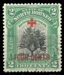 Северное Борнео 1918 г. • Gb# 236 • 2 + 4 c. • надп. доп. номинала для Красного Креста • благотворительный выпуск • Used VF ( кат. - £8 )