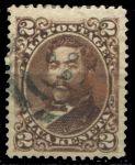 Гаваи 1875 г. • SC# 35 • 2 c. • король Давид Калакауа • Used XF