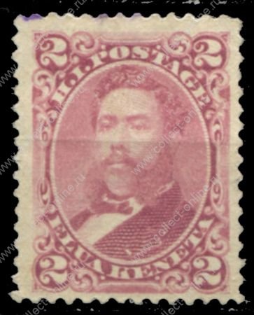 Гаваи 1883-1886 гг. • SC# 43 • 2 c. • король Давид Калакауа • MNG VF