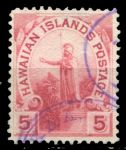 Гаваи 1894 г. • SC# 76 • 5 c. • осн. выпуск • статуя короля Камехамеха • Used F-VF