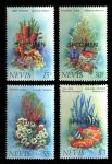 Невис 1983 г. • SC# 163-6 • 15,30,55 c. и $3 • Цветущие кораллы • надп. "Specimen " • полн. серия • MNH OG XF