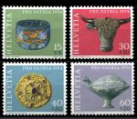 Швейцария 1974 г. Sc# B422-5 • Археологические находки • благотворительный выпуск • MNH OG VF • полн. серия
