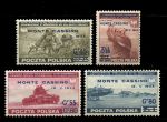 Польша 1944 г. • Mi# 376-9(SC# 3K17-20) • 45 gr. - 1.20 zt. • Битва под Монте-Кассино (надпечатки)  • MH OG XF • полн. серия ( кат. - €80- )