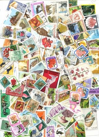 Флора и Фауна(растения, цветы, животные, птицы ..) • набор 100+ разных марок мира • Used VF