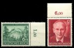 Германия 3-й рейх 1943 г. • Mi# 855-6 (SC# B241-2 ) • Петер Розеггер(писатель), 100 лет со дня рождения • благотворительный выпуск • MNH OG Люкс • полн. серия