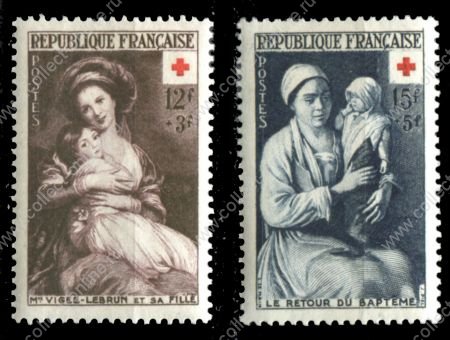 Франция 1953 г. SC# B282-3 • На поддержку Красного креста • благотворительный выпуск • MH OG VF • полн. серия ( кат. - $15- )