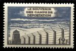 Франция 1955 г. SC# 767 • 12 fr. • 10-летие освобождения узников концлагерей • ограда лагеря • MH OG VF
