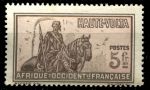 Верхняя Вольта 1928 г. • Iv# 63 • 5 fr. • осн. выпуск • конный воин • MH OG VF ( кат. - €5 )