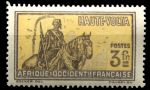 Верхняя Вольта 1928 г. • Iv# 62 • 3 fr. • осн. выпуск • конный воин • MH OG VF ( кат. - €5 )