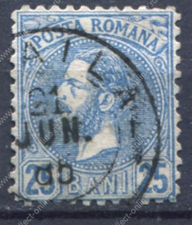 Румыния 1880 г. SC# 74 • 25 b. • король Кароль I • Used XF