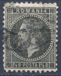 Румыния 1879 г. • Sc# 66 • 1½ b. • принц Кароль I • стандарт • Used XF