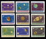 Албания 1964 г. SC# 777-85 • 1 - 9 l. • Планеты солнечной системы • MNH OG XF • полн. серия ( кат.- $10 )